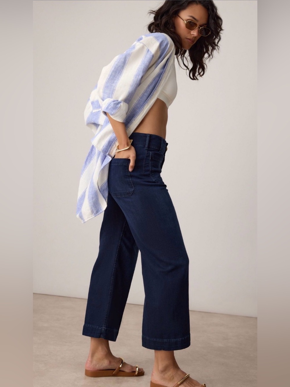 ANTHROPOLOGIE | Maeve High Rise Wide-Leg Cropped Collette | 29P